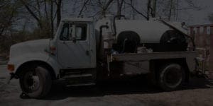 Septic tank cleaning truck